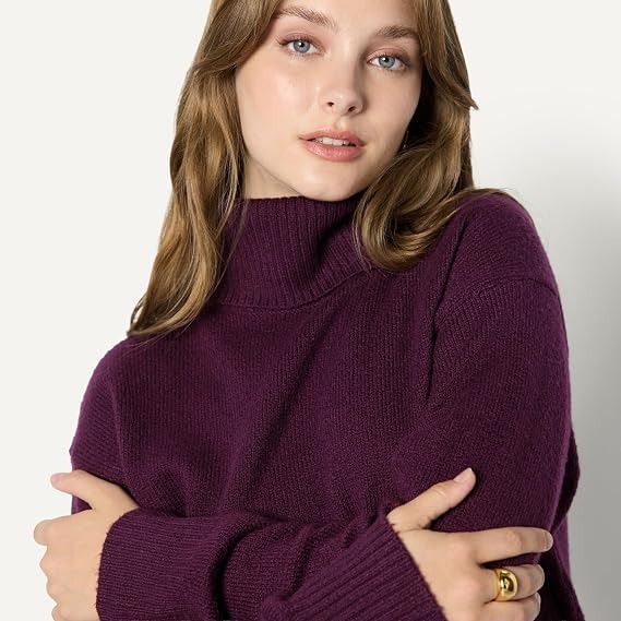 Purple Turtleneck Sweater image 1
